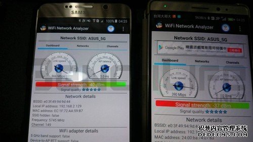 华为Mate 8对比三星Note 5：WIFI速度测试亮了