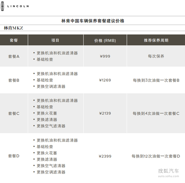 【组图】保养套餐999元起 林肯MKZ车型保养体验