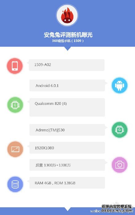 360奇酷旗舰新机曝光：骁龙820+4GB运存 