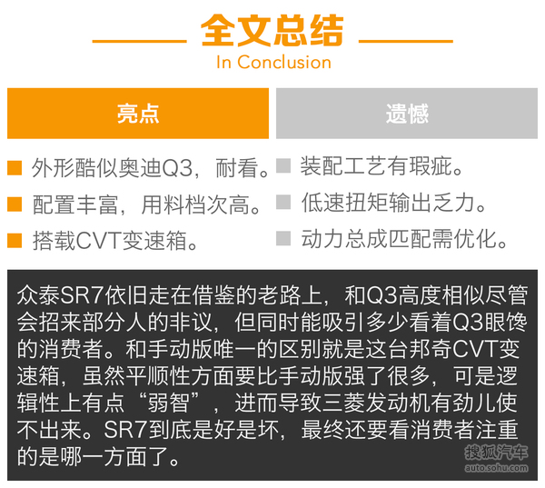 【j2开奖】增CVT变速箱是重点 众泰SR7自动挡试驾