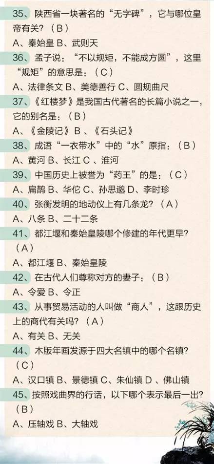 开奖直播现场:【j2开奖】【智慧库】最新发布的中国文化知识100题，看看你能得几分？