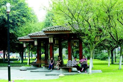华坤园林参与建设的温江人民公园