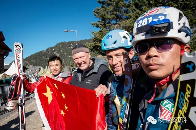 中国国家队征服2016瑞士冰川巡逻滑雪登山赛