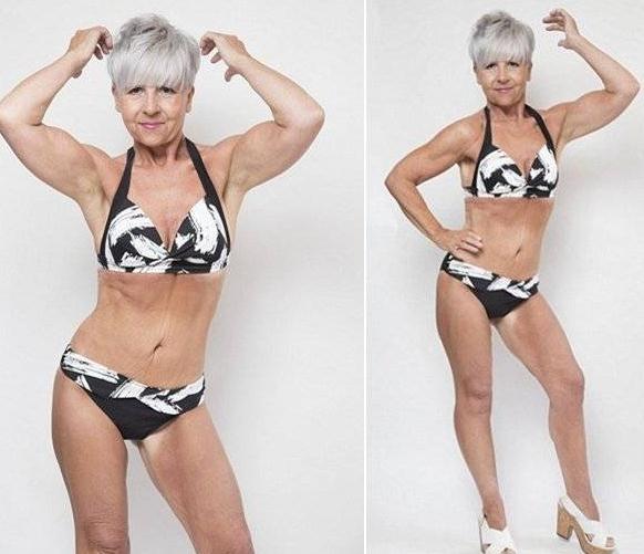 55岁奶奶变模特火辣比基尼照片曝光一跃成励志女神