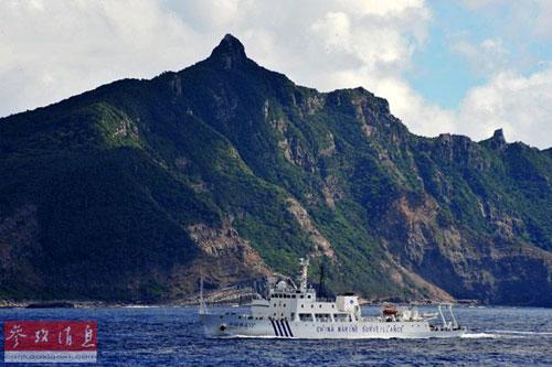 资料图：中国海监船抵达钓鱼岛海域。