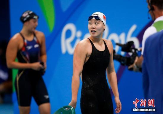 当地时间8月8日，在2016里约奥运女子100米仰泳决赛上，中国选手傅园慧以58秒76夺得铜牌