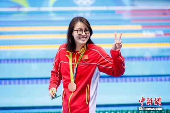 当地时间8月8日，在2016里约奥运女子100米仰泳决赛上，中国选手傅园慧以58秒76夺得铜牌