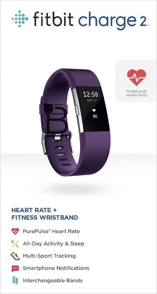 照片显示Fitbit Charge 2 配置了更大的显示屏，<a href=