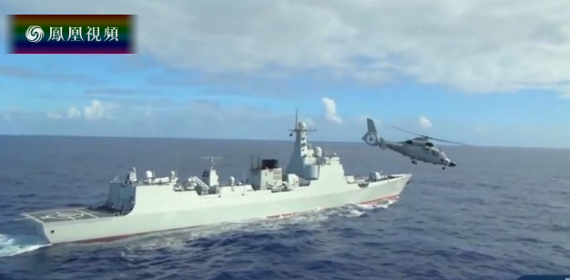 中国海军舰艇日本海实兵演练