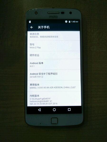 [图]Moto Z Play将于9月6日亮相 新真机图曝光