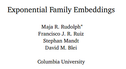 wzatv:【图】学界 | Embedding 新框架模型：Exponential Family Embeddings