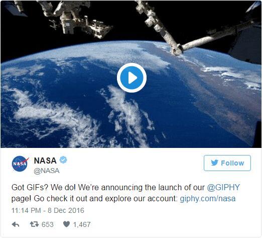 【j2开奖】NASA宣布开通Giphy账号：首批分享450+图片