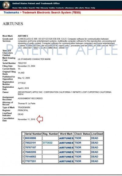 码报:【图】苹果在英国申请“AirTunes”商标，是要出新品了？