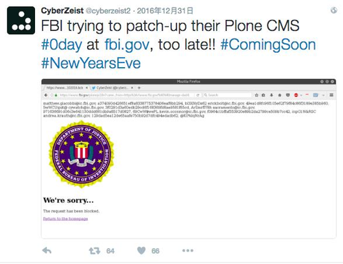 史上最安全！FBI网站被黑 数据全泄露