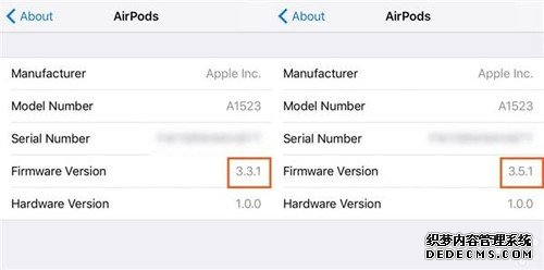 苹果AirPods耳机固件更新 修复bug改善稳定性