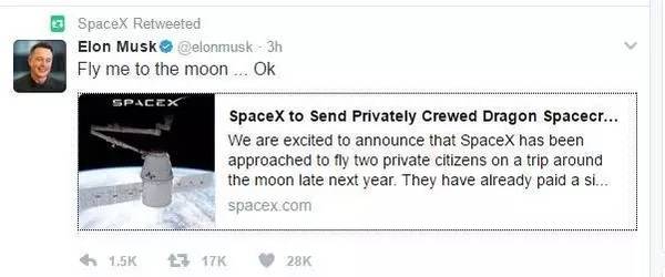 wzatv:【j2开奖】SpaceX的新业务 私人月球轨道旅游