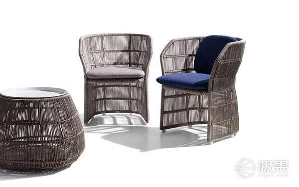 【j2开奖】意大利设计懒人沙发，编织的扶手透气又复古