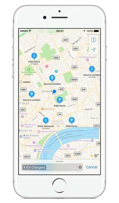 【图】提供电动汽车充电站和公共自行车位置服务，苹果这是要紧追Google的节奏