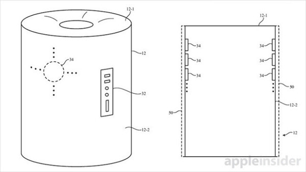【j2开奖】苹果的新专利表示1Siri智能扬声器真的是圆柱形的