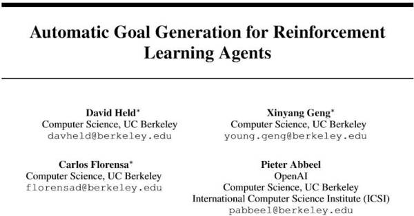 【j2开奖】学界 | 伯克利与OpenAI整合强化学习与GAN：让智能体学习自动发现目标