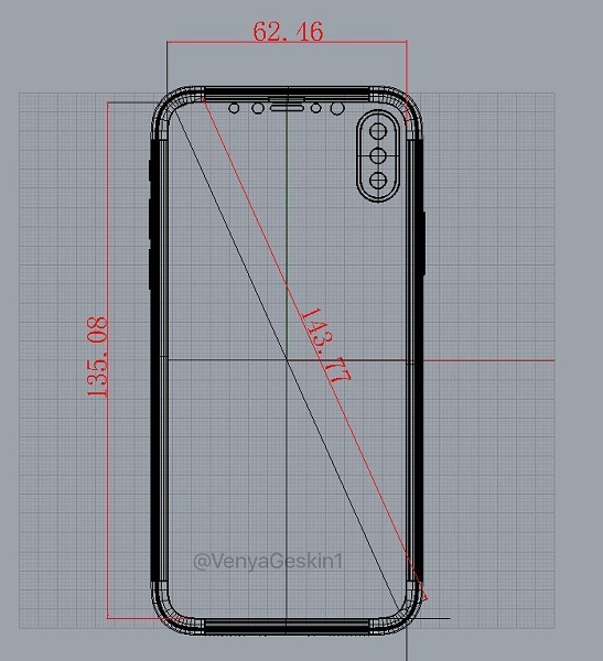 wzatv:新设计图纸曝光iPhone 8确切屏幕尺寸