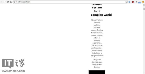 码报:微软Fluent Design官网也挑浏览器：在Chrome上页面布