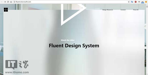 码报:微软Fluent Design官网也挑浏览器：在Chrome上页面布