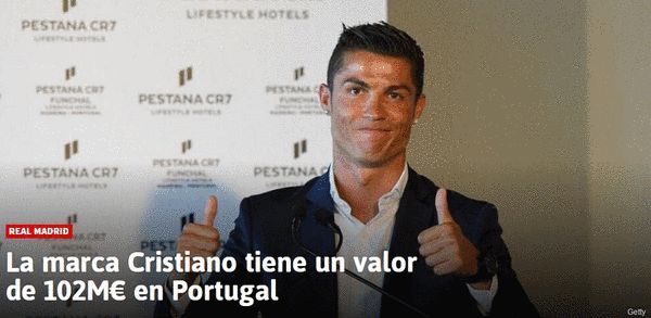 吸金能力强！C罗已非商界菜鸟 CR7品牌价值破亿