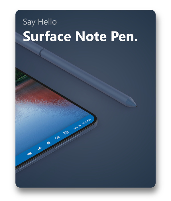 码报:微软Surface Note概念手机推出：全面屏、可折叠、