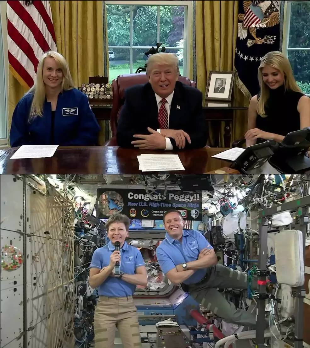 wzatv:宇航员Peggy与特朗普总统讨论STEM话题
